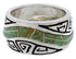 Turquoise Water Wave Authentic Sterling Silver Southwest Ring Size 7-3/4 QX86975